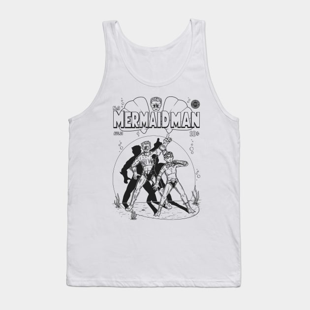 MER MAN- LINES Tank Top by Firebrander